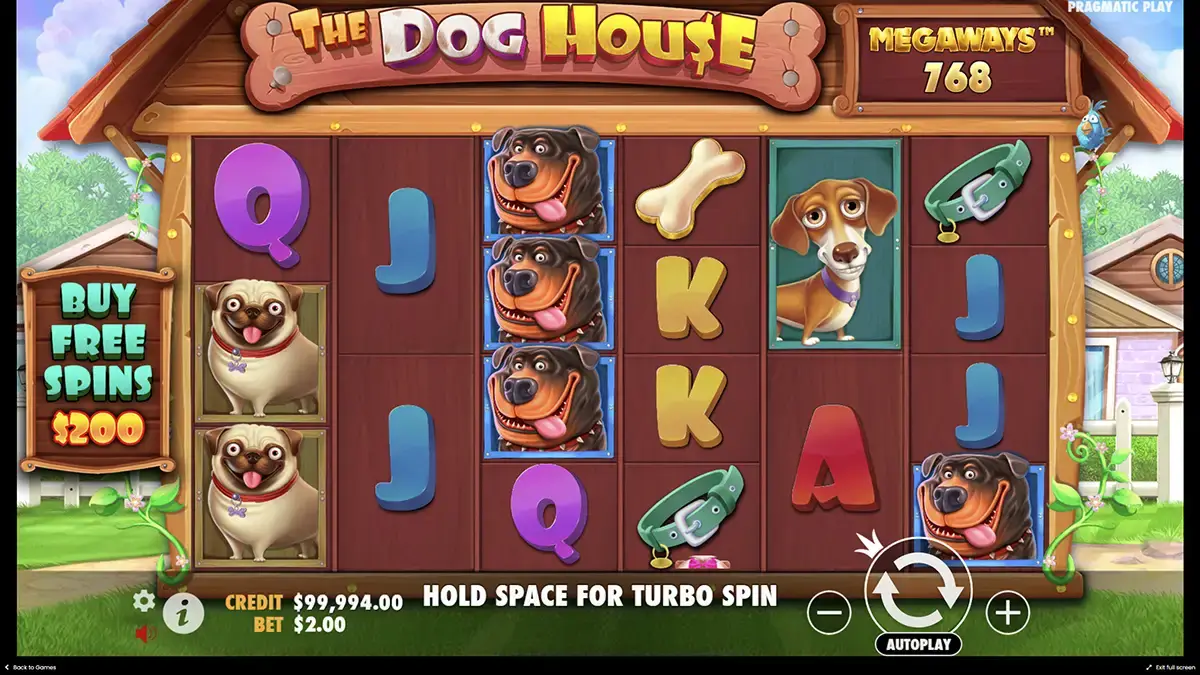 Преимущенства слота The Dog House Megaways